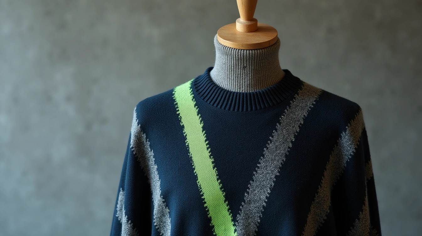What distinguishes stone island-inspired knitwear?
